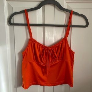 Orange Tank Top with Bow in Front